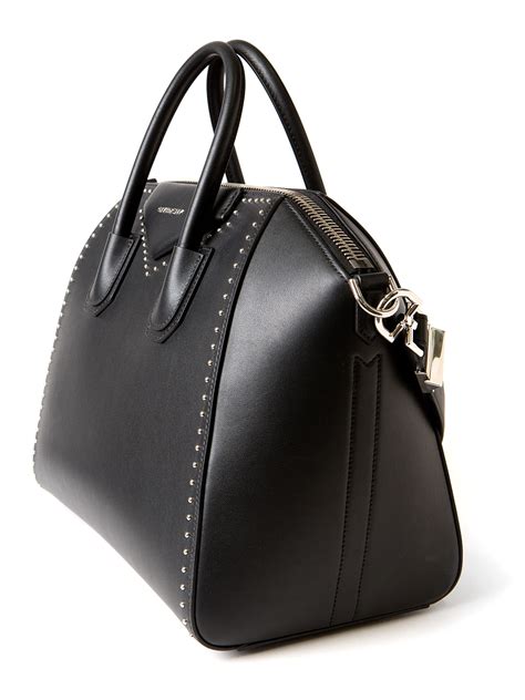 givenchy antigona black with studs|givenchy antigona shopper tote.